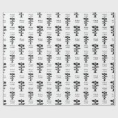 Schwarz-Weiß-Rustikale Antler Die Jagd ist vorbei Geschenkpapier (Flach)