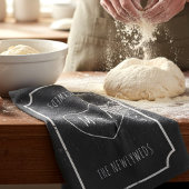 Schwarz-Weiß-Rustikale Halbpension Küchentuch