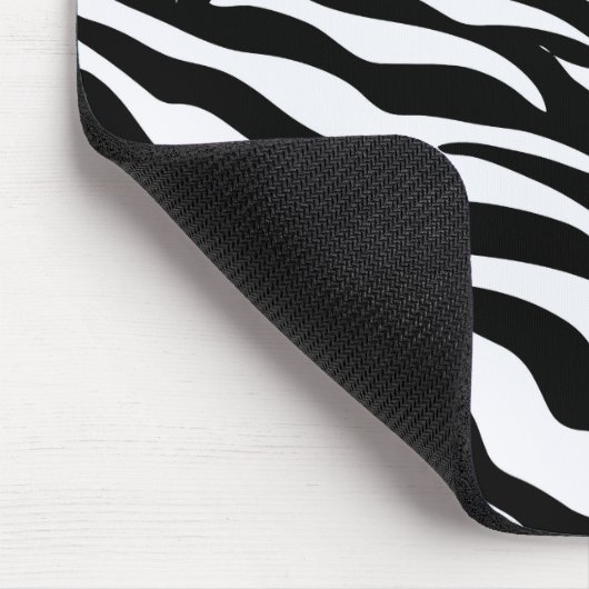 Schwarz-Weiß-Safari Thema Zebra Animal Print Mousepad (Ecke)