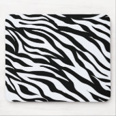 Schwarz-Weiß-Safari Thema Zebra Animal Print Mousepad (Vorne)