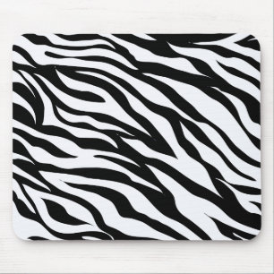 Schwarz-Weiß-Safari Thema Zebra Animal Print Mousepad