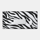 Schwarz-Weiß-Safari Zebra Animal Print Desk Mat Schreibtischunterlage (Tastatur & Maus)