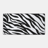 Schwarz-Weiß-Safari Zebra Animal Print Desk Mat Schreibtischunterlage (Vorderseite)