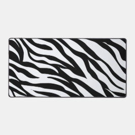 Schwarz-Weiß-Safari Zebra Animal Print Desk Mat Schreibtischunterlage