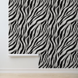 Schwarz-weiß Safari Zebra Tapete