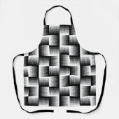 Schwarz-Weiß-Sägezahnfarben Schürze (Vorderseite)