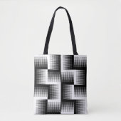 Schwarz-Weiß-Sägezahnfarben Tasche (Vorderseite)
