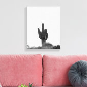Schwarz-Weiß-Saguaro-Kaktus auf Hügelspitze 11x14 Leinwanddruck (Insitu (Wohnzimmer))