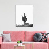 Schwarz & Weiß Saguaro Kaktus auf Hügelspitze 16x2 Leinwanddruck (Insitu (Wohnzimmer))