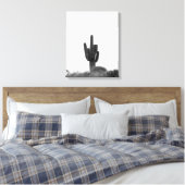 Schwarz & Weiß Saguaro Kaktus auf Hügelspitze 16x2 Leinwanddruck (Insitu (Schlafzimmer))