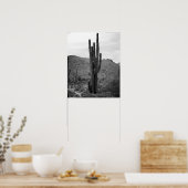 Schwarz-Weiß-Saguaro-Kaktus in der Arizona 16x20 Poster (Küche)