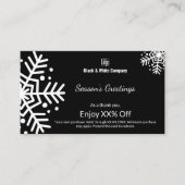 Schwarz/Weiß Saison - Gruß Vielen Dank Rabattkarte (Vorderseite)