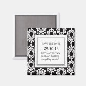 Schwarz/Weiß-Sammlung Speichern des Datumsfelds Magnet (Vorderseite/Rückseite)