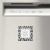 Schwarz/Weiß-Sammlung Speichern des Datumsfelds Magnet (In Situ (Geschirrspüler))