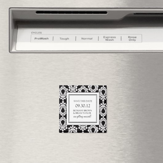 Schwarz/Weiß-Sammlung Speichern des Datumsfelds Magnet (In Situ (Geschirrspüler))