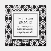 Schwarz/Weiß-Sammlung Speichern des Datumsfelds Magnet (Vorne)