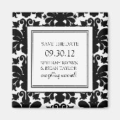 Schwarz/Weiß-Sammlung Speichern des Datumsfelds Magnet (Vorne)