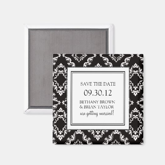 Schwarz/Weiß-Sammlung Speichern des Datumsfelds Magnet (Vorderseite/Rückseite)