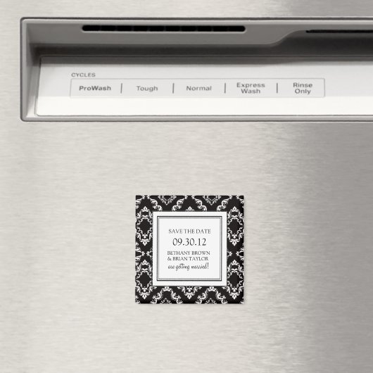 Schwarz/Weiß-Sammlung Speichern des Datumsfelds Magnet (In Situ (Geschirrspüler))