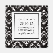 Schwarz/Weiß-Sammlung Speichern des Datumsfelds Magnet (Vorne)