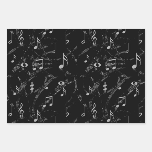 Schwarz-Weiß-Sammlung Wrapping Paper Shee Geschenkpapier Set (Vorderseite 2)