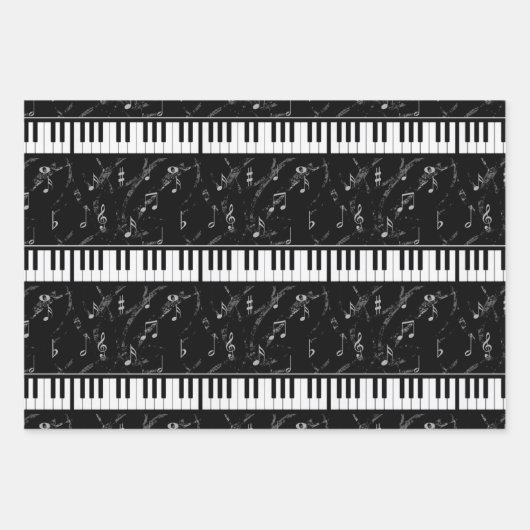 Schwarz-Weiß-Sammlung Wrapping Paper Shee Geschenkpapier Set (Vorderseite)