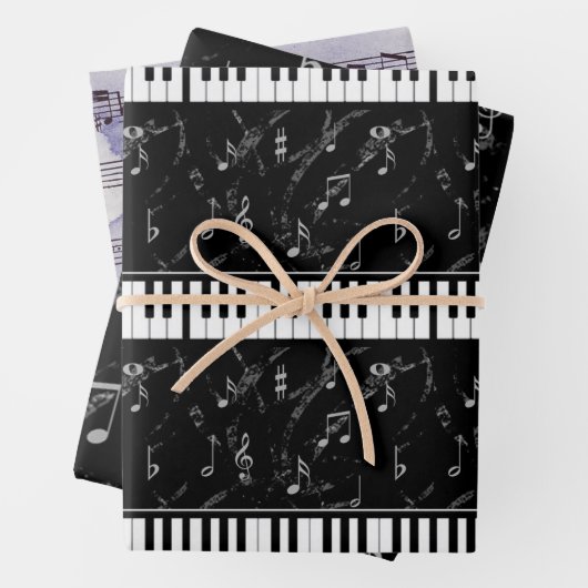 Schwarz-Weiß-Sammlung Wrapping Paper Shee Geschenkpapier Set (Beispiel)