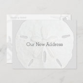 Schwarz-Weiß-Sand-Dollar-Küste Neue Adresse Ankündigungspostkarte (Vorne/Hinten)