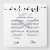 Schwarz-Weiß-Sänger und ihre Eheschließungen Quadratische Wanduhr (Vorderseite)