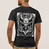 Schwarz-Weiß-Satan-Logo T-Shirt (Rückseite)
