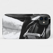 Schwarz-Weiß-Sattel Case-Mate iPhone Hülle (Rückseite (Horizontal))