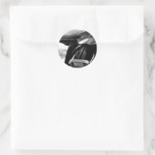 Schwarz-Weiß-Sattel Runder Aufkleber (Tasche)