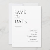 Schwarz-weiß Save the Date (Vorderseite)