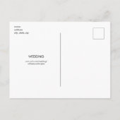 Schwarz/Weiß Save the Date Einladungspostkarte (Rückseite)