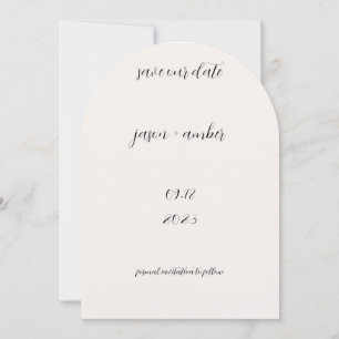Schwarz-Weiß-Save the Date-Hochzeitseinladung Einladung