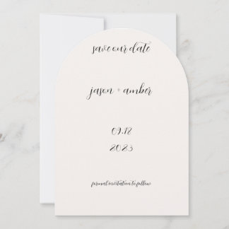 Schwarz-Weiß-Save the Date-Hochzeitseinladung Einladung