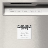 Schwarz-Weiß-Save the Date-Hochzeitsmagazin Magnet (In Situ (Geschirrspüler))