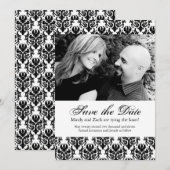 Schwarz-Weiß-Save the Date-Hochzeitsvorlage Save The Date (Vorne/Hinten)