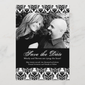 Schwarz-Weiß-Save the Date-Hochzeitsvorlage Save The Date