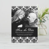 Schwarz-Weiß-Save the Date-Hochzeitsvorlage Save The Date (Stehend Vorderseite)