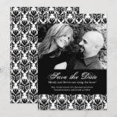 Schwarz-Weiß-Save the Date-Hochzeitsvorlage Save The Date (Vorne/Hinten)