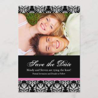 Schwarz-Weiß-Save the Date-Hochzeitsvorlage Save The Date