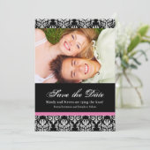 Schwarz-Weiß-Save the Date-Hochzeitsvorlage Save The Date (Stehend Vorderseite)