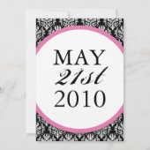 Schwarz-Weiß-Save the Date-Hochzeitsvorlage Save The Date (Rückseite)
