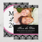 Schwarz-Weiß-Save the Date-Hochzeitsvorlage Save The Date (Vorne/Hinten)