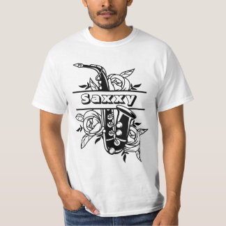 Schwarz-Weiß-Saxophon, Musiker T-Shirt