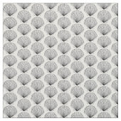 Schwarz-Weiß-Scallop-Muschel Stoff (Muster)