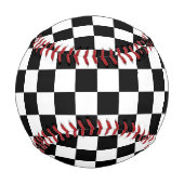 Schwarz-Weiß-Schach-Digitaldruck Baseball (Rückseite)