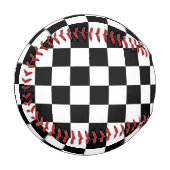 Schwarz-Weiß-Schach-Digitaldruck Baseball (Vorderseite Links)