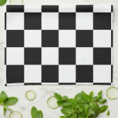 Schwarz-Weiß Schach Küchentuch (Gefaltet)